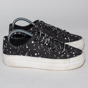 Rocket Dog Women's Size 9 Platform Black Milky Way Paint Splatter Sneakers Shoes